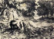 Eugene Delacroix The Death of Ophelia oil